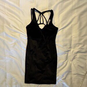 Bear Dance Black Velvet Mini Dress size medium